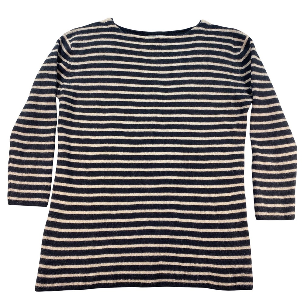 Catherine Malandrino for the Limited Striped Wool Sweater Womens Sz‎ M Black Tan